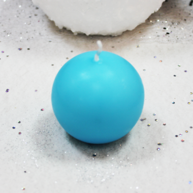 Bougie Boule Turquoise 6 cm