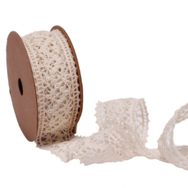Ruban Crochet Blanc 14 mm