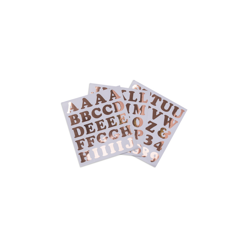 Stickers Chiffres & Lettres Rose Gold